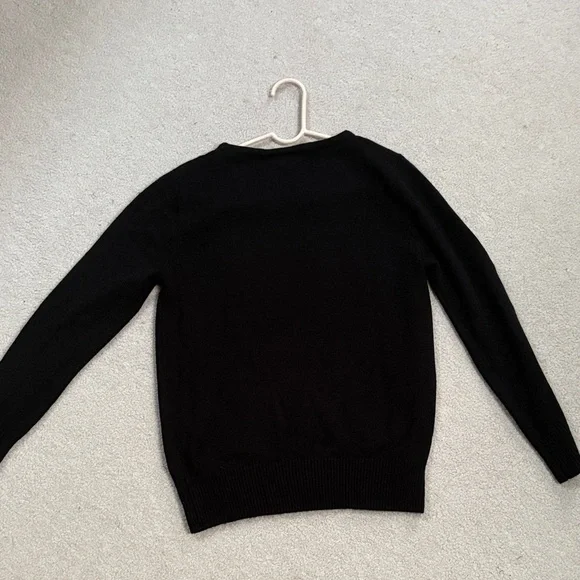 Killstar Black Sweater with White 'Nobody Cares' Heart - Picture 3 of 4